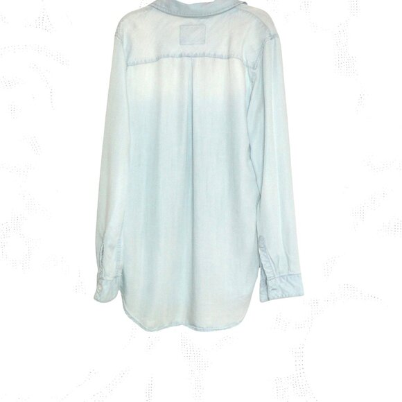 Rails Medium Light Blue Chambray Jean Blouse - Picture 2 of 2